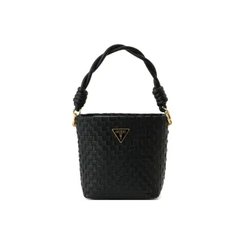 GUESS Polyurethane Bucket Bag Portable Crossbody Bag Shoulder Bag Women's Black