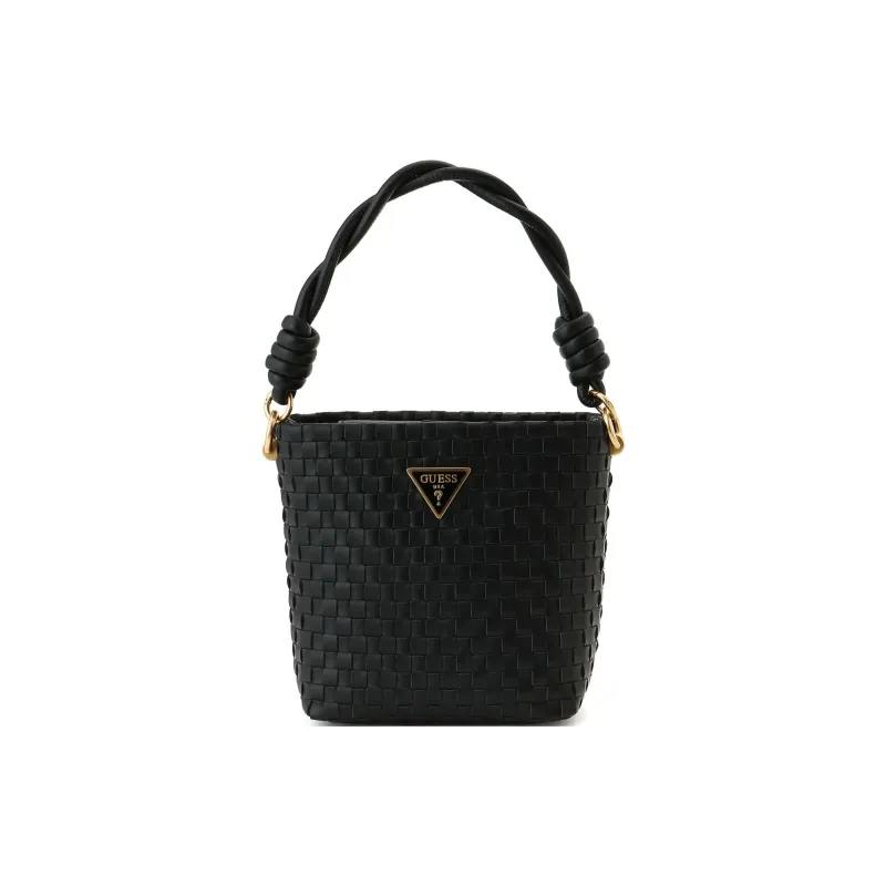 GUESS Polyurethane Bucket Bag Portable Crossbody Bag Shoulder Bag Women's Black-0