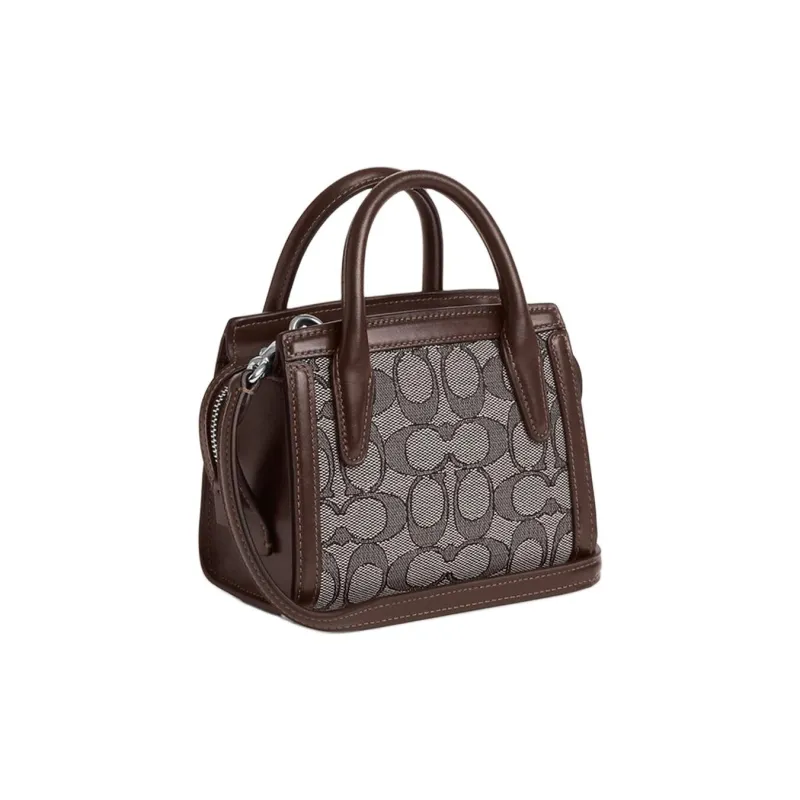 COACH Refined Calfskin Shoulder Bag, Crossbody Bag, Handbag Mini Women's Oak With Maple-1