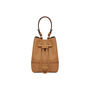 Strathberry Grained Calfskin Bucket Bag Handbag Shoulder Bag Crossbody Bag Women's Caramel