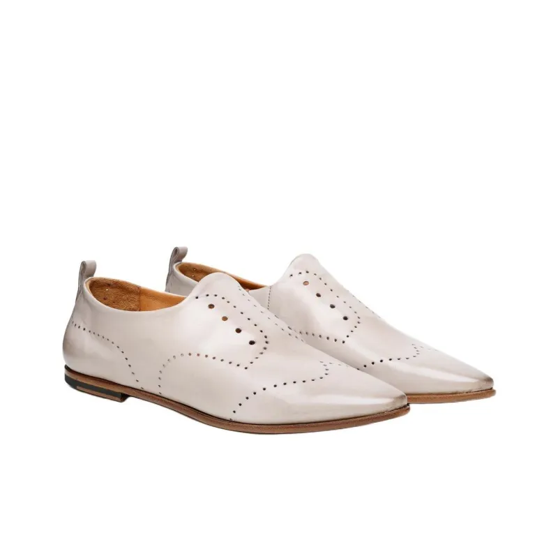 Silvano Sassetti Casual Single Shoes Women's Cream-2