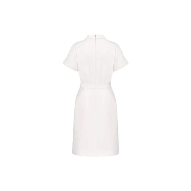 DIOR FW24 Short Sleeved Dress Women's White-1