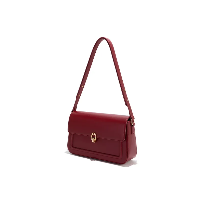 CLEVER& KETCH Fine Fabric Crossbody Shoulder Bag Regular Women's Red/Coffee-1