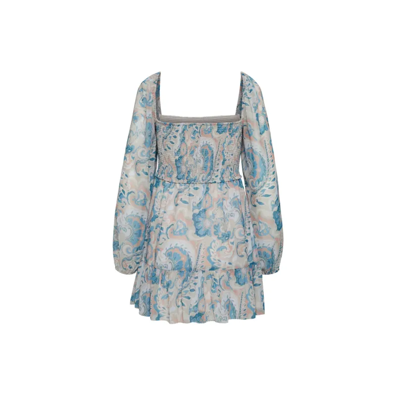 ARITZIA Wilfred Tempest Mini Dress Long-Sleeved Dresses Women's Buoy Blu Pastel Sg G/Float Blue-1