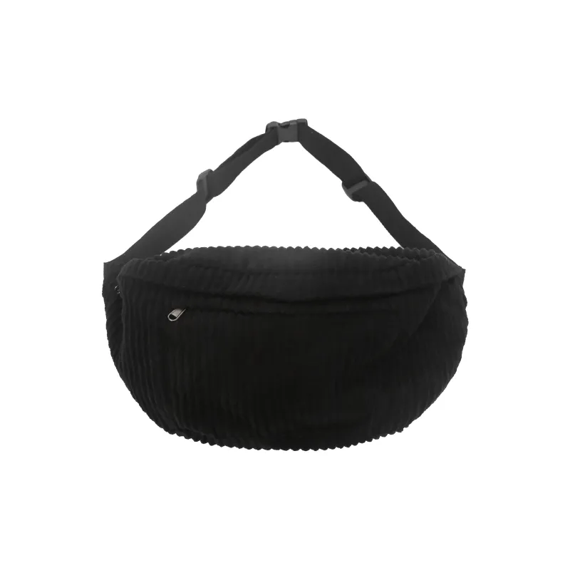 OURFUN Canvas Sling Bag Unisex Ecru/Black/Brown-3
