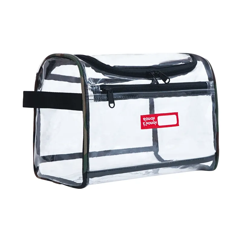 Rough Enough PVC Makeup Bag, Storage Bag, Handbag, Toiletry Bag Unisex Transparent-0