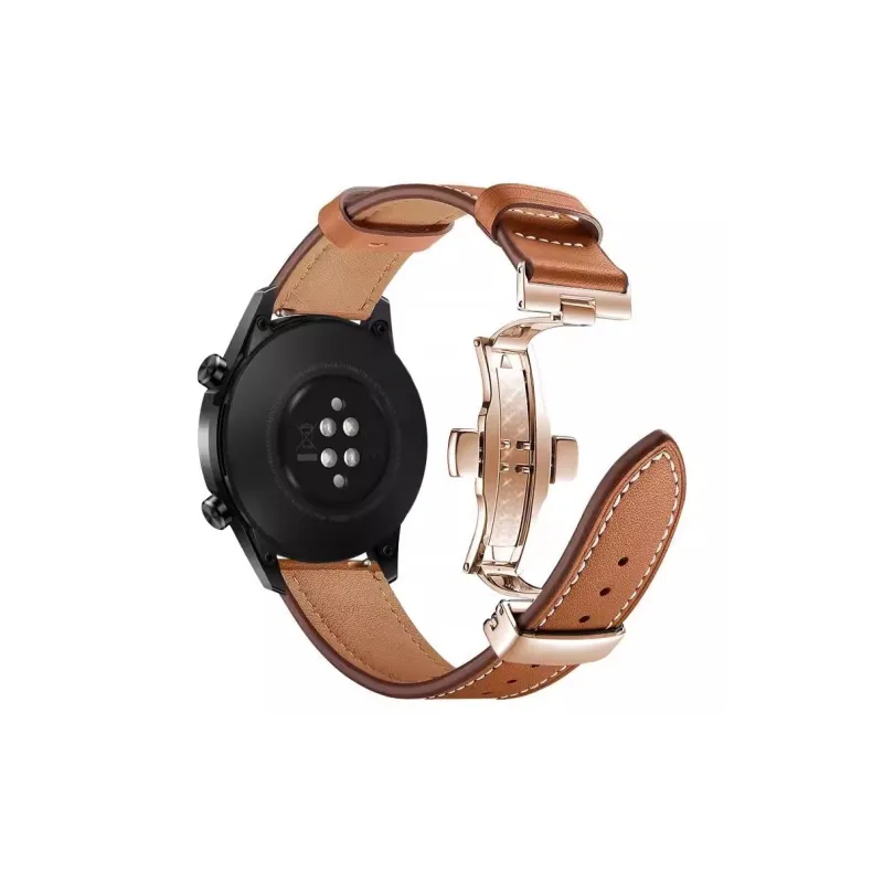 FZRT Huawei Compatibility Watch Band Interface Width 22mm Cowhide Leather Material-4