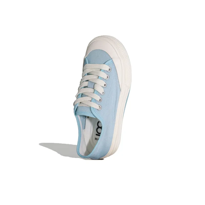 B10CROWN Anti Slip Wear Resistant Breathable Lightweight Low Top Canvas Shoes Women's Sky Blue-3