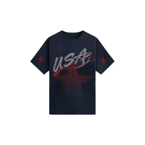 KITH USA Basketball Series T-Shirts Men Marine Blue