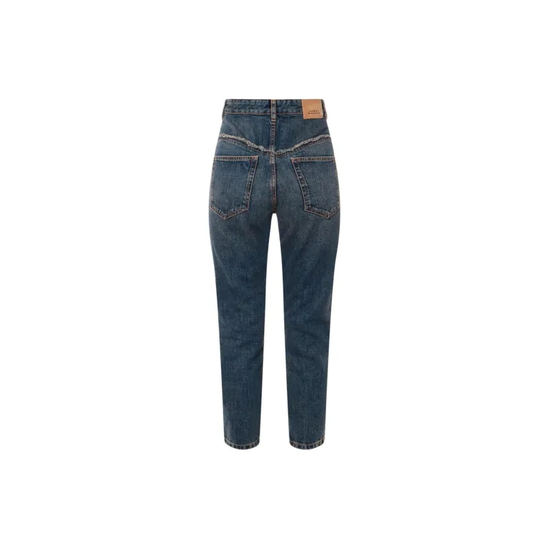 ISABEL MARANT Oliviani High Waisted Frayed Jeans-1