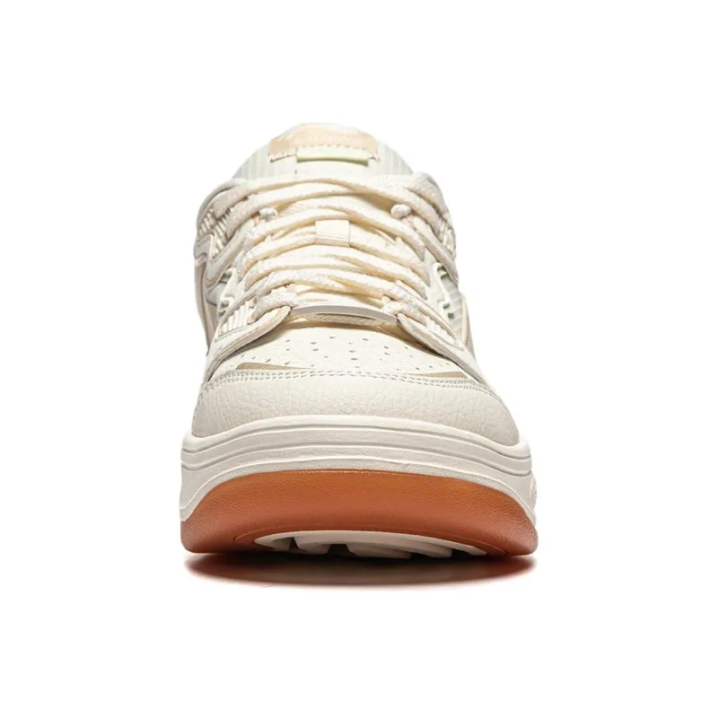 LiNing Future Flow Cushioning Support Wear-Resistant Slip-Resistant Low-Top Casual Shoes Women's Beige Umber-4