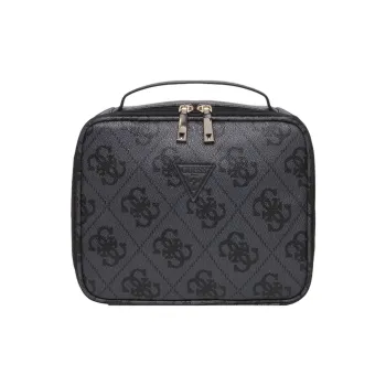GUESS Polyurethane Makeup Bag Women's Dark Gray