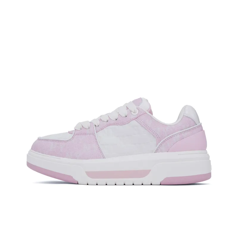 MLB Chunky Liner Anti Slip Wear Resistant Low Top Casual Shoes Unisex Pink-0