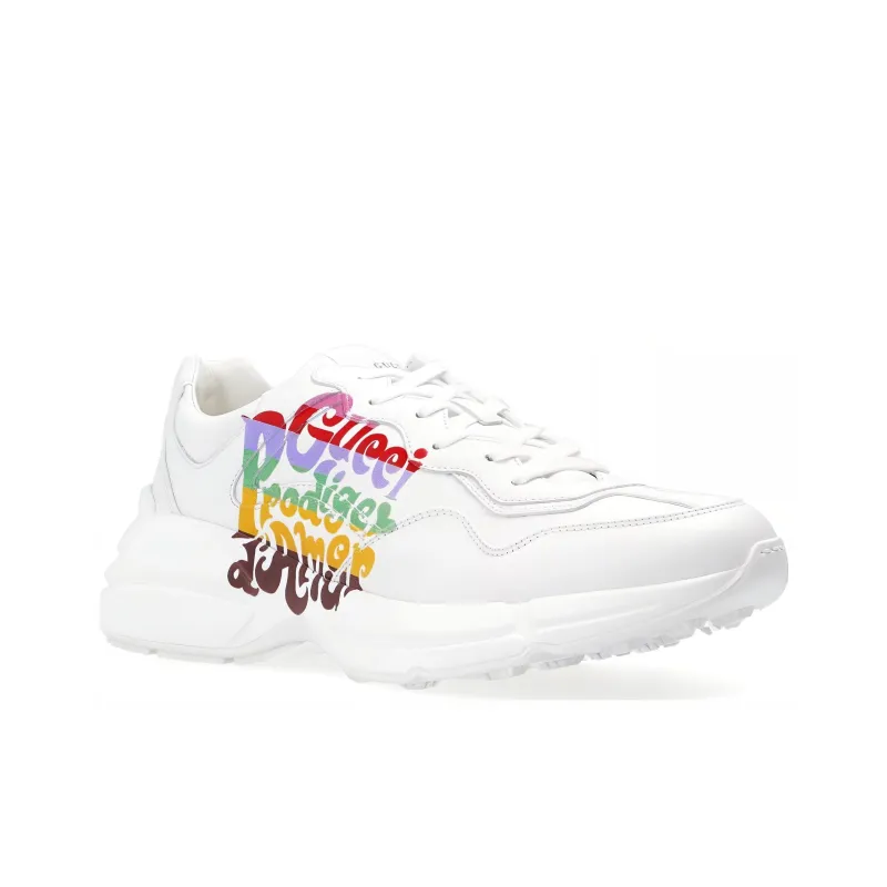 GUCCI Rhyton Low Top Chunky Sneakers Men's White-1