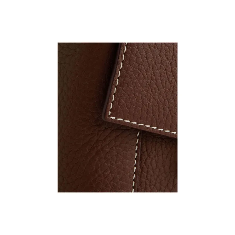 Strathberry Grained Calfskin Shoulder Bag Crossbody Bag Handbag Nano Women's Chocolate-4