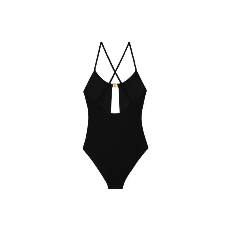 CELINE Triomphe Swimsuit In Matte Jersey-1