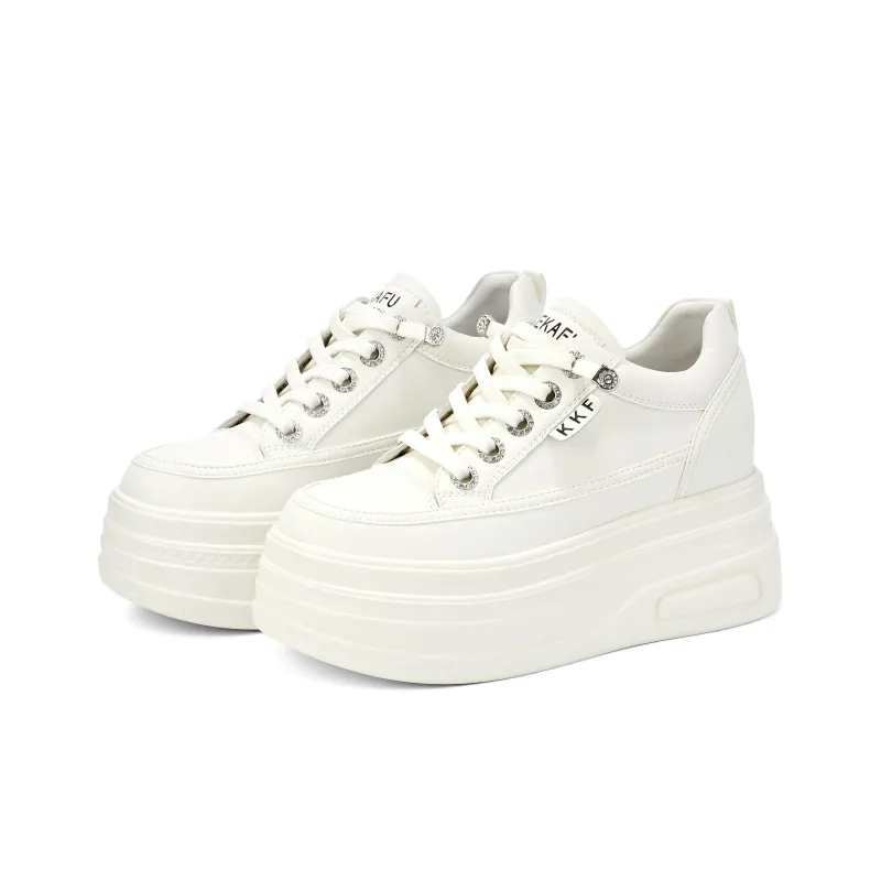 KEKAFU Cushioning Support Height Increasing Low-Top Casual Shoes Women's-2