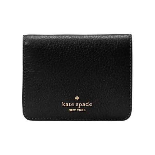 Kate Spade Leather Wallet Small Size Women's Black