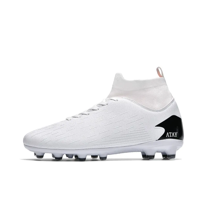 ATAY Anti-Slip Wear-Resistant Soccer Shoes Unisex White-0