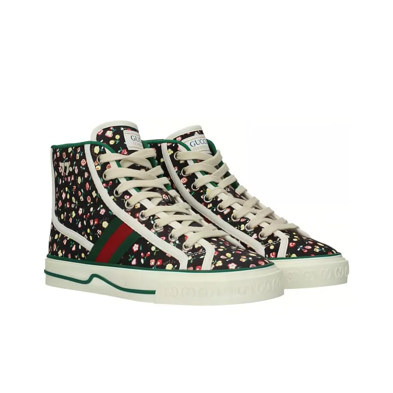GUCCI Women's Tennis 1977 High 'Floral Print' Women's-1