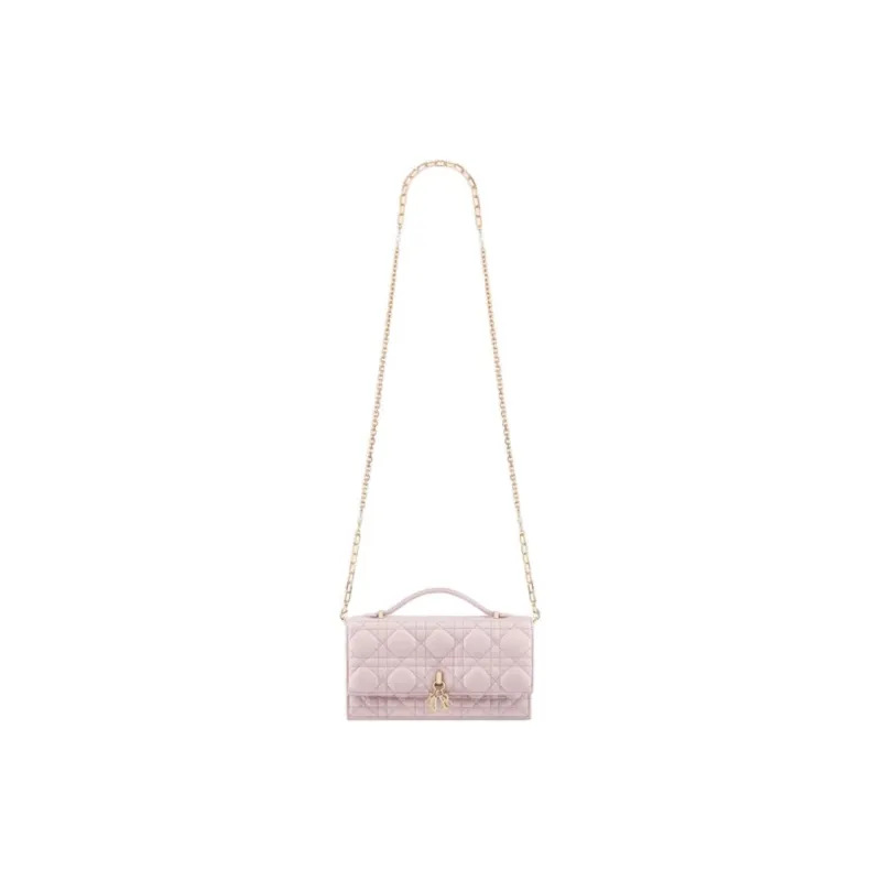 DIOR Lambskin Shoulder Bag Crossbody Bag Handbag Mini Women's Soft Pink-1
