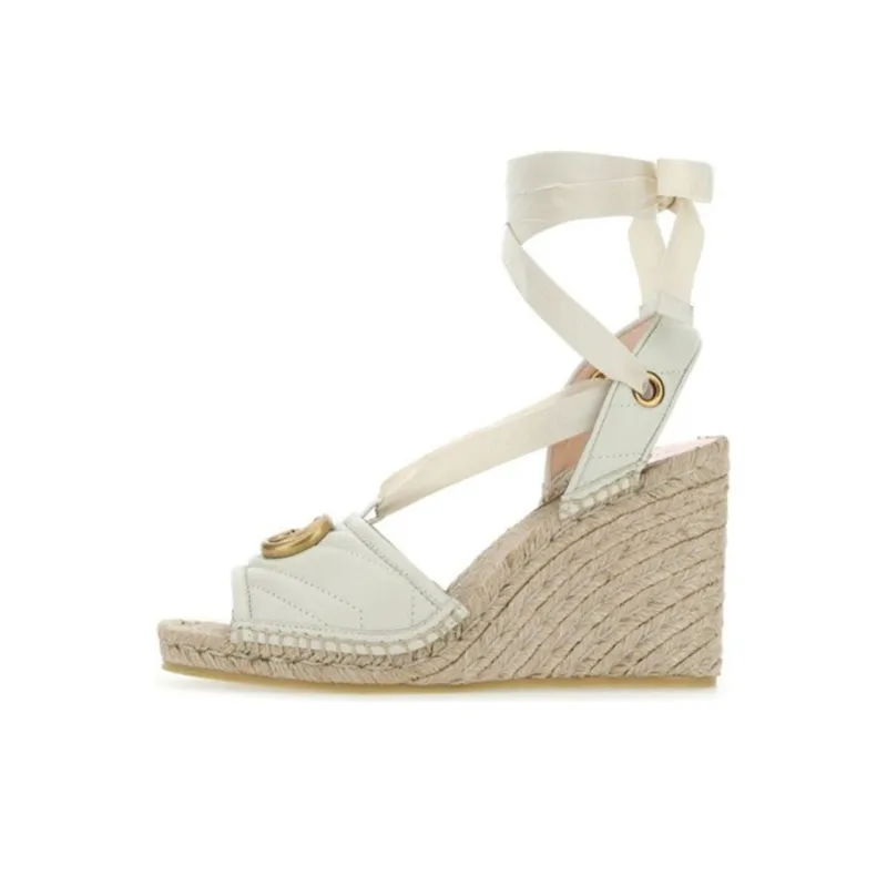 GUCCI GG Marmont Stylish Sandal Women's White-0
