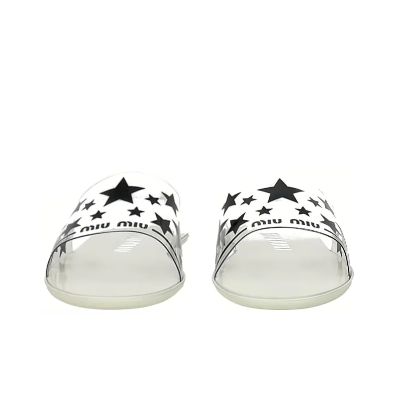 MIU MIU Slide Slippers Women's Black-4