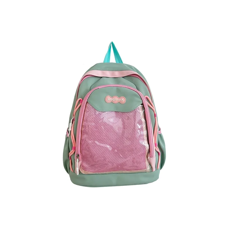 KAKAXI Nylon Backpack Women's Black/Light Purple/Light Yellow/Light Green/Light Blue/Dark Green-17