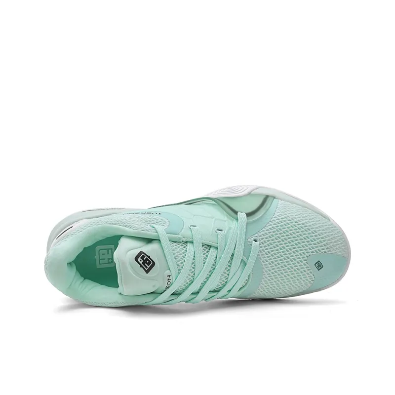 IVERSON Wear Resistant Breathable Slip Resistant Low Top Performance Basketball Shoes Unisex Smoke Green White-3