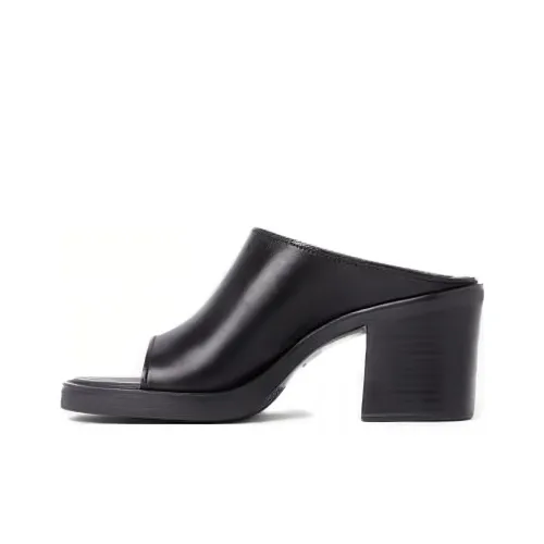 MIU MIU Slide Slippers Women's Black