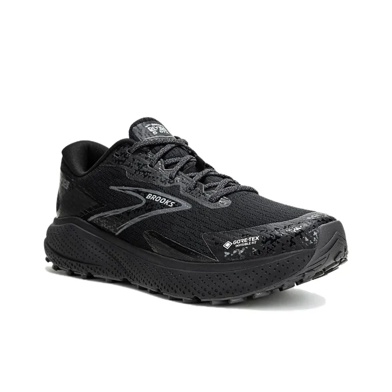 Brooks Divide Cushioned Slip Resistant Low Top Trail Running Running Shoes Unisex Black Gray-2