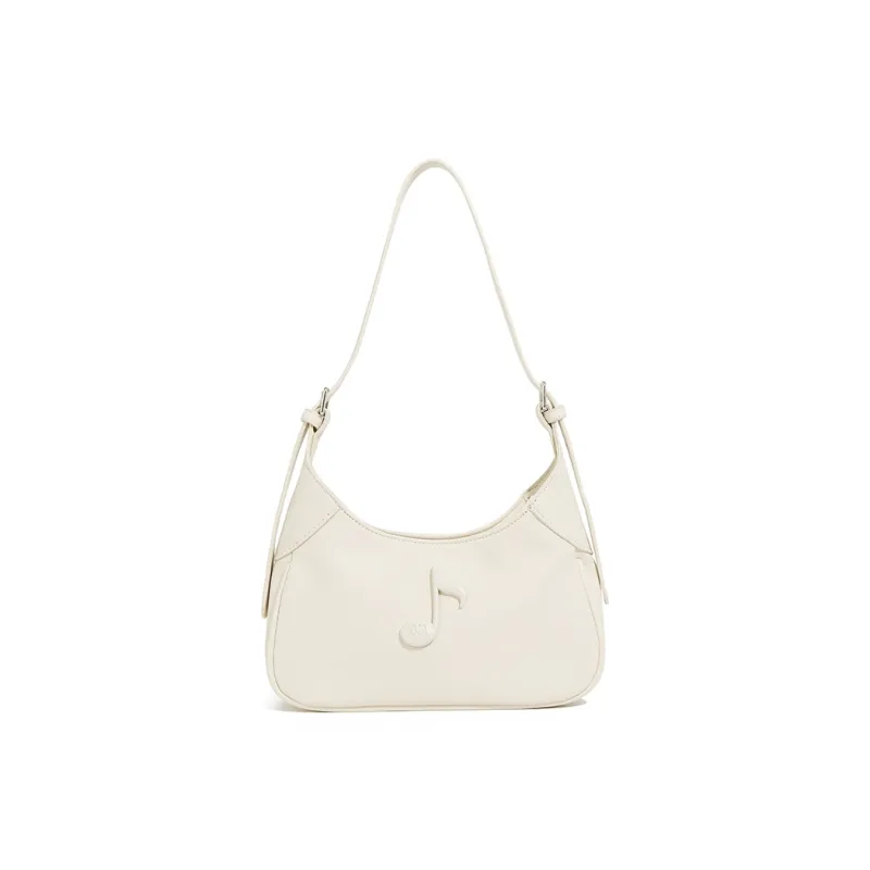 KKA PU Shoulder Bag Women's Black/Ecru/Apricot-2