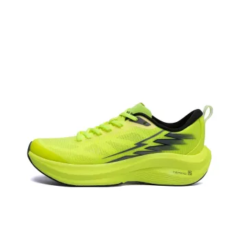 LPMX Popcorn Nylon Carbon Plate Racing Fitness Training Low-Top Running Shoes Men's Neon Green