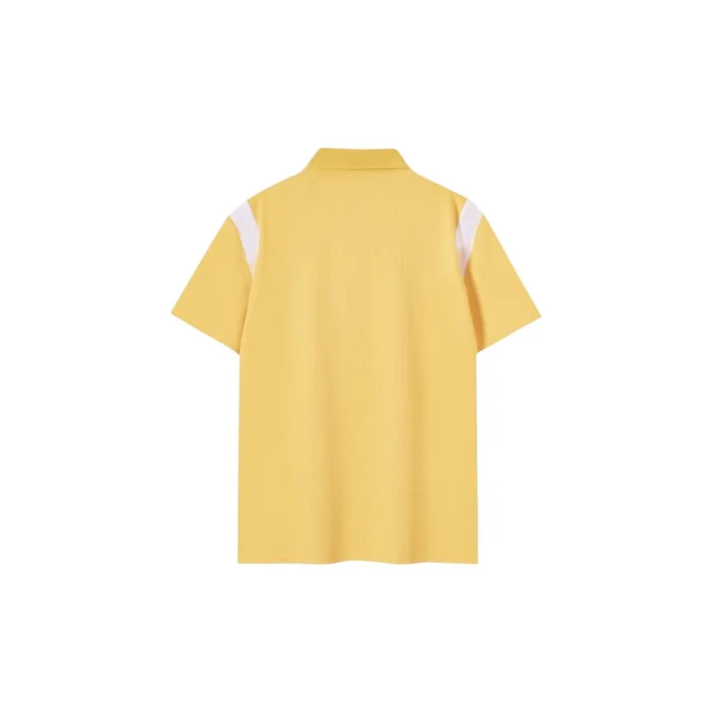Skechers Polo Shirt Men's Mango Yellow & White-1