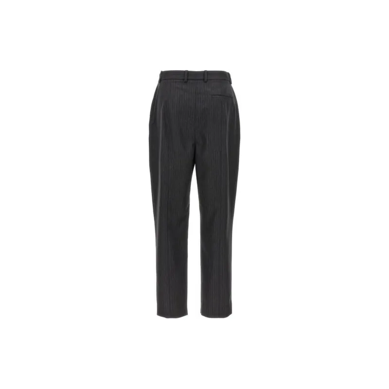 Alexander McQueen Straight Leg Pinstripe Tailored Pants-1