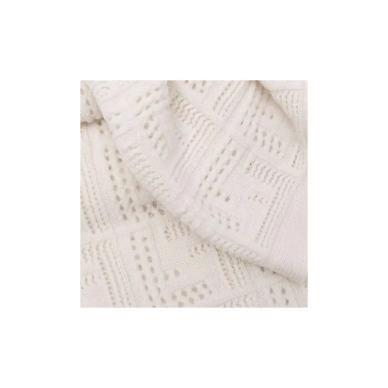 FENDI Cashmere Knit Scarves Men's Beige-1