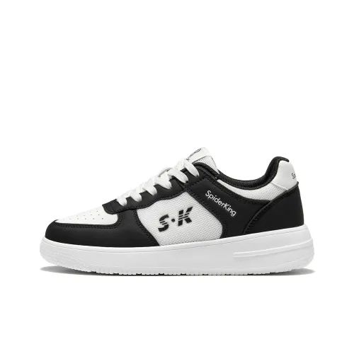 Spider King Low Top Skateboard Shoes Women's Black White