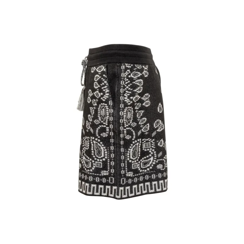 Alanui Bandana Pattern Drawstring Shorts-2