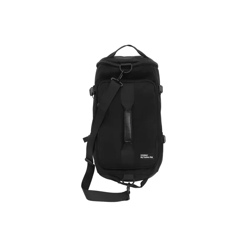 OURFUN Nylon Travel Bag Large Size Unisex White/Black-5