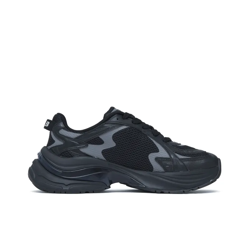 MLB Curve Runner Anti Slip Wear Resistant Low Top Running Shoes Unisex Black-1