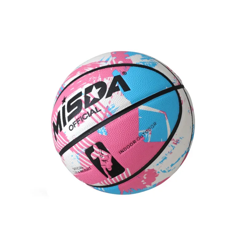 MISDA PU Basketball Pink Blue White Size 7 Size 6 Size 5 Training Unisex-2