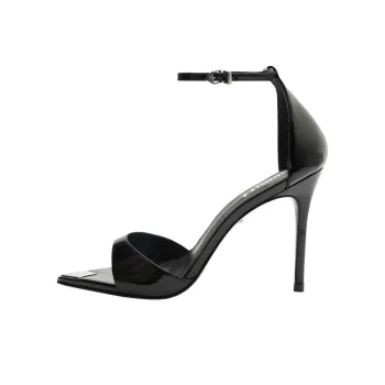 Schutz Pamela Strap Sandals 10cm Women's Black