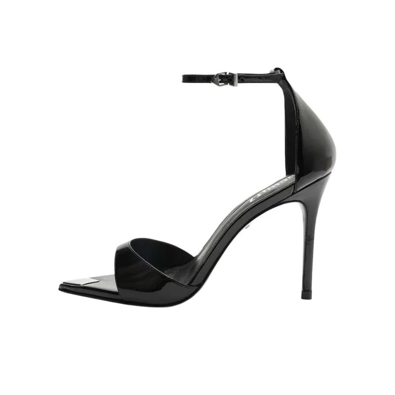Schutz Pamela Strap Sandals 10cm Women's Black-0