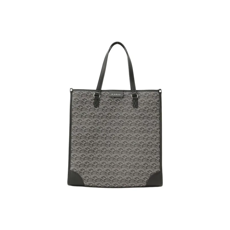 GUESS Polyurethane Tote Bag Shopping Bag Handbag Medium Size Men's Gray-1
