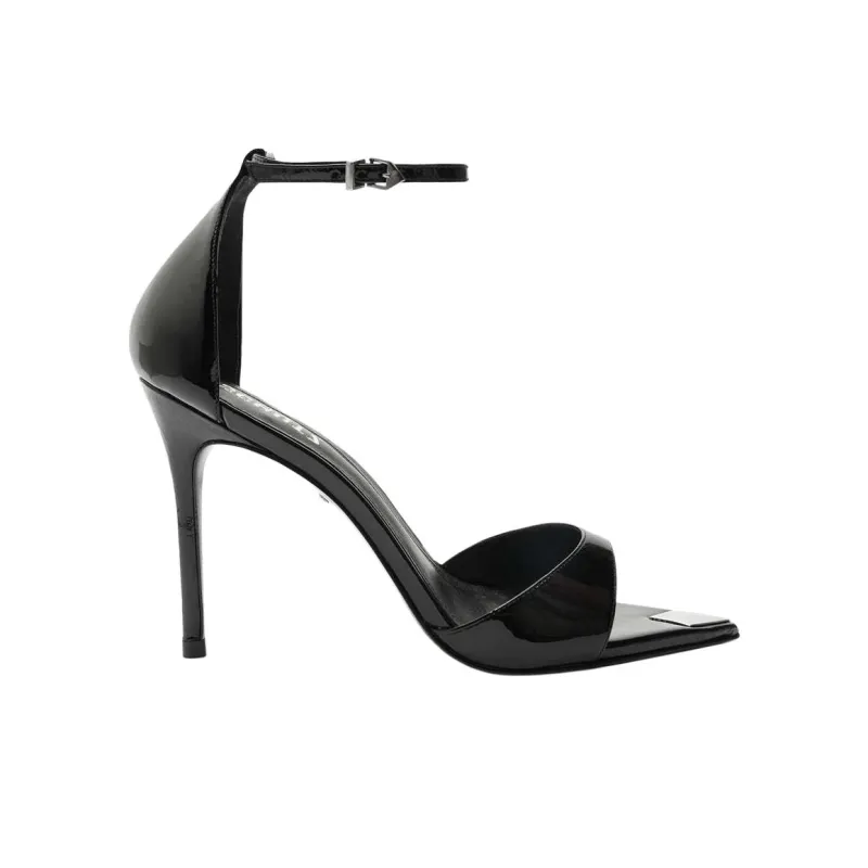 Schutz Pamela Strap Sandals 10cm Women's Black-1