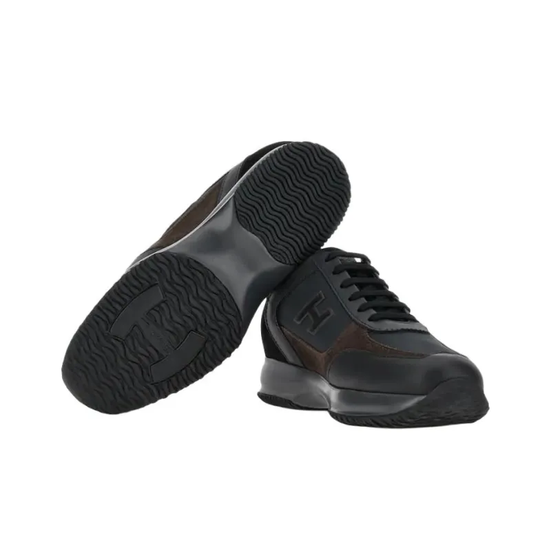 HOGAN Interactive Low Top Casual Shoes Men's Black Brown-5