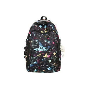 Travel Nylon Backpack Women's Black/Pink/White/Purple