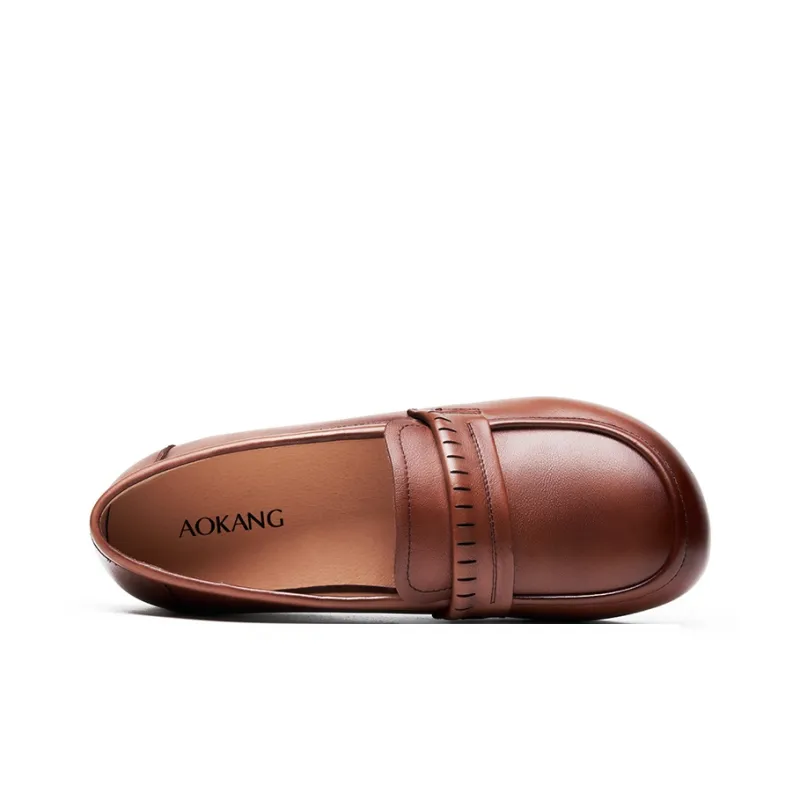 AOKANG Loafers Women's Black/Brown-7