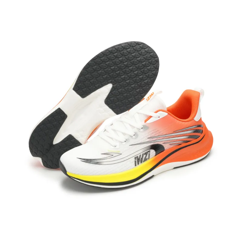 IWZI Low Top Running Shoes Unisex Crimson Orange Gale-2