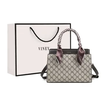 VINEY PVC Handbag Crossbody Bag Shoulder Bag Mom Bag Medium Size Women's Coffee